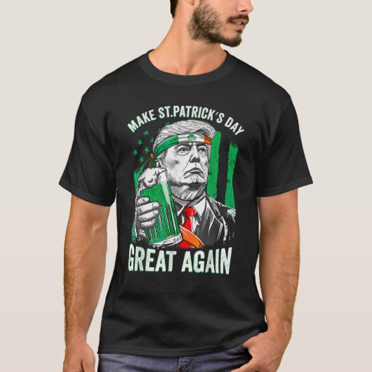 Maak St Patrick's Day weer geweldig Shamrock Trump T-shirt (Voorkant)