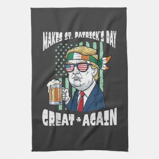 Maak St. Patrick's Day weer geweldig Sint Paddys Theedoek (Verticaal)