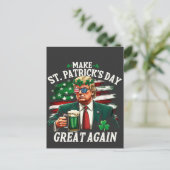 Maak St. Patrick's Day weer geweldig Trump Briefkaart (Staand voorkant)
