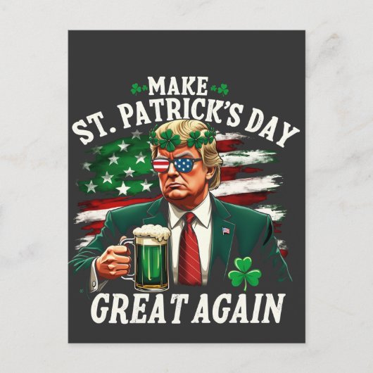 Maak St. Patrick's Day weer geweldig Trump Briefkaart (Voorkant)