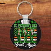 Maak St Patrick's Day weer geweldig Trump Dancing Sleutelhanger (Voorkant)
