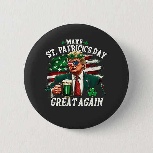 Maak St. Patrick's Day weer geweldig Trump Ronde Button 5,7 Cm (Voorkant)