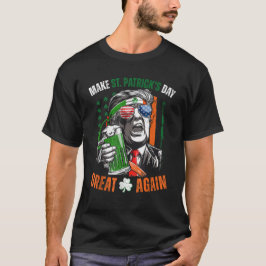 Maak St Patrick's Day weer geweldig Trump Shamrock T-shirt