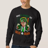 Maak St Patrick's Day weer geweldig Trump Shamrock Trui (Voorkant)