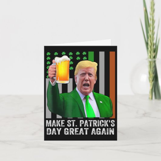 Maak St. Patrick's Day weer geweldig Vlag Grappig Kaart (Voorkant)