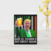 Maak St. Patrick's Day weer geweldig Vlag Grappig Kaart (Gele Bloem)