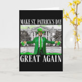 Maak St. Patrick's Day weer geweldig Vlag Grappig Kaart (Gele Bloem)