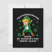 Maak St. Patrick's Day weer Groot Funny Trump Feestdagenkaart (Voorkant)