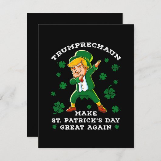 Maak St. Patrick's Day weer Groot Funny Trump Feestdagenkaart (Voorkant / Achterkant)