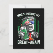 Maak St. Patrick's Day weer Groot Funny Trump Feestdagenkaart (Voorkant)