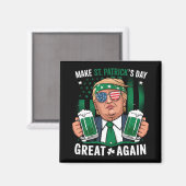 Maak St. Patrick's Day weer groot Iers Trump Magneet (Voorkant / Achterkant)
