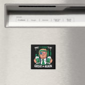 Maak St. Patrick's Day weer groot Iers Trump Magneet (Insitu (Vaatwasser))