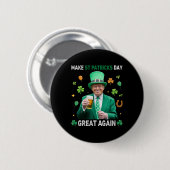 Maak St. Patrick's Day weer groot Ierse Leprechaun Ronde Button 5,7 Cm (Voorkant /achterkant)