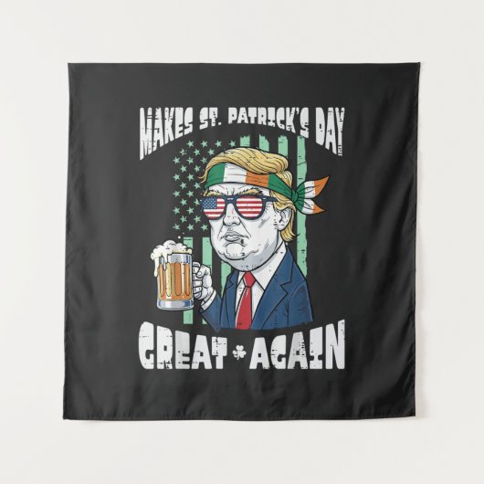 Maak St. Patrick's Day weer groot St. Paddys Wandkleed (Voorkant)