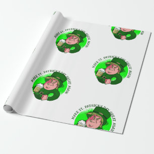 maak st patricks weer geweldig donald trump cadeaupapier