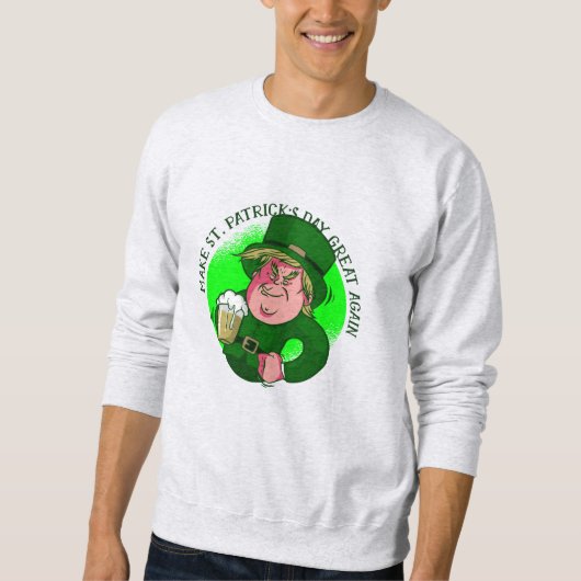 maak st patricks weer geweldig donald trump trui (Voorkant)
