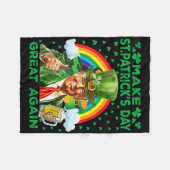 Maak St. Patricksdag weer geweldig, grappige Trump Fleece Deken (Voorkant (Horizontaal))