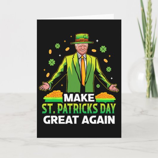Maak St. Patricksdag weer geweldig Lucky Clover Pr Kaart (Voorkant)