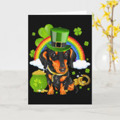 Maak St. Patricksdag weer groot, grappige dasjmoha Kaart (Gele Bloem)