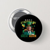 Maak St. Patricksdag weer groot Trump Amerika Pat Ronde Button 5,7 Cm (Voorkant /achterkant)