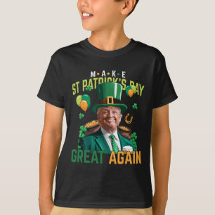 Maak St. Patricksdag weer groot Trump Amerika Pat T-shirt
