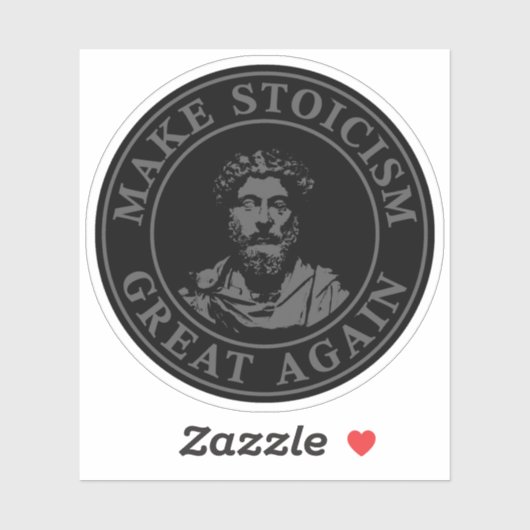 Maak stoïcisme weer groot (grijs) sticker (Vel)