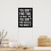 Maak succes - Hustle Grind Motivatie Poster (Keuken)