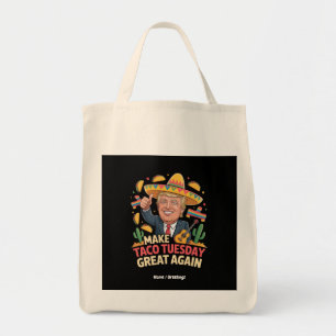 Maak Taco dinsdag weer geweldig grappig Trump-ontw Tote Bag