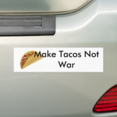 Maak Tacos Niet Oorlog Bumper!!! Bumpersticker (Op auto)