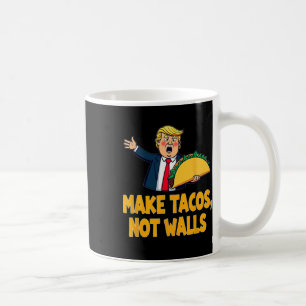 Maak Tacos Not Walls Grappig Trump Taco Dinsdag T- Koffiemok