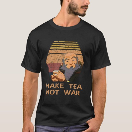 Maak Tea no War Peaceful Samurai Tea Drinker T-shirt (Voorkant)