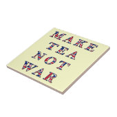 Maak Tea not War Trivet Tile Gift Tegeltje (Zijkant)