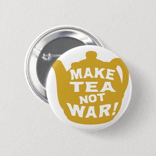 Maak Tea Not War v7 Ronde Button 5,7 Cm (Voorkant /achterkant)