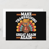 Maak Thanksgiving Groot Again Trump Turkey 2024 Feestdagenkaart (Voorkant / Achterkant)