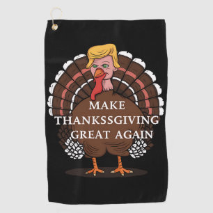 Maak Thanksgiving Groot Again Trump Turkije 2024 Golfhanddoek