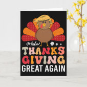 Maak Thanksgiving Groot Again Trump Turkije Grappi Kaart (Gele Bloem)