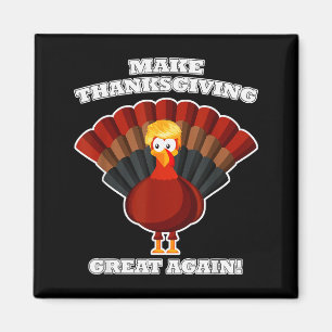 Maak Thanksgiving Groot Again Turkije Trump Grappi Magneet