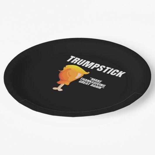 Maak Thanksgiving weer geweldig Grappig Donald Tru Papieren Bordje (Gekanteld)