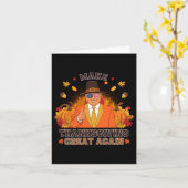 Maak Thanksgiving weer geweldig Grappig Herfst Her Kaart (Gele Bloem)
