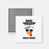 Maak Thanksgiving weer geweldig, Grappig Turkije G Magneet (Voorkant / Achterkant)
