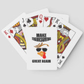 Maak Thanksgiving weer geweldig, Grappig Turkije G Pokerkaarten (Achterkant)
