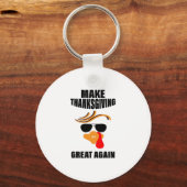 Maak Thanksgiving weer geweldig, Grappig Turkije G Sleutelhanger (Voorkant)