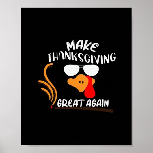Maak Thanksgiving weer geweldig, Grappig Turkije M Poster (Voorkant)