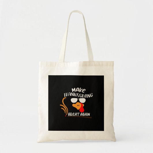 Maak Thanksgiving weer geweldig, Grappig Turkije M Tote Bag (Voorkant)