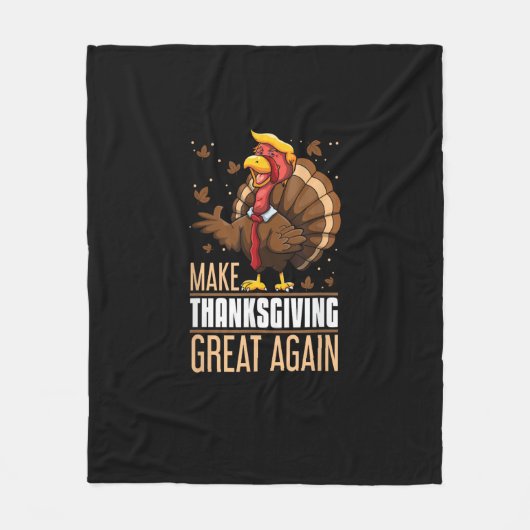 Maak Thanksgiving weer geweldig Grappig Turkije Tr Fleece Deken (Voorkant)