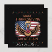 Maak Thanksgiving weer geweldig, grappige Trump Tu Kaart (Voorkant / Achterkant)