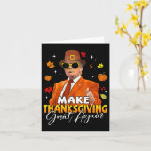 Maak Thanksgiving weer geweldig Herfst Herfst Herf Kaart (Gele Bloem)