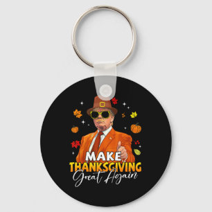 Maak Thanksgiving weer geweldig Herfst Herfst Herf Sleutelhanger