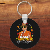 Maak Thanksgiving weer geweldig Herfst Herfst Herf Sleutelhanger (Voorkant)
