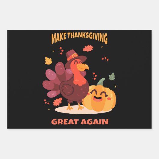 Maak Thanksgiving weer geweldig Inpakpapier Vel (Voorkant)